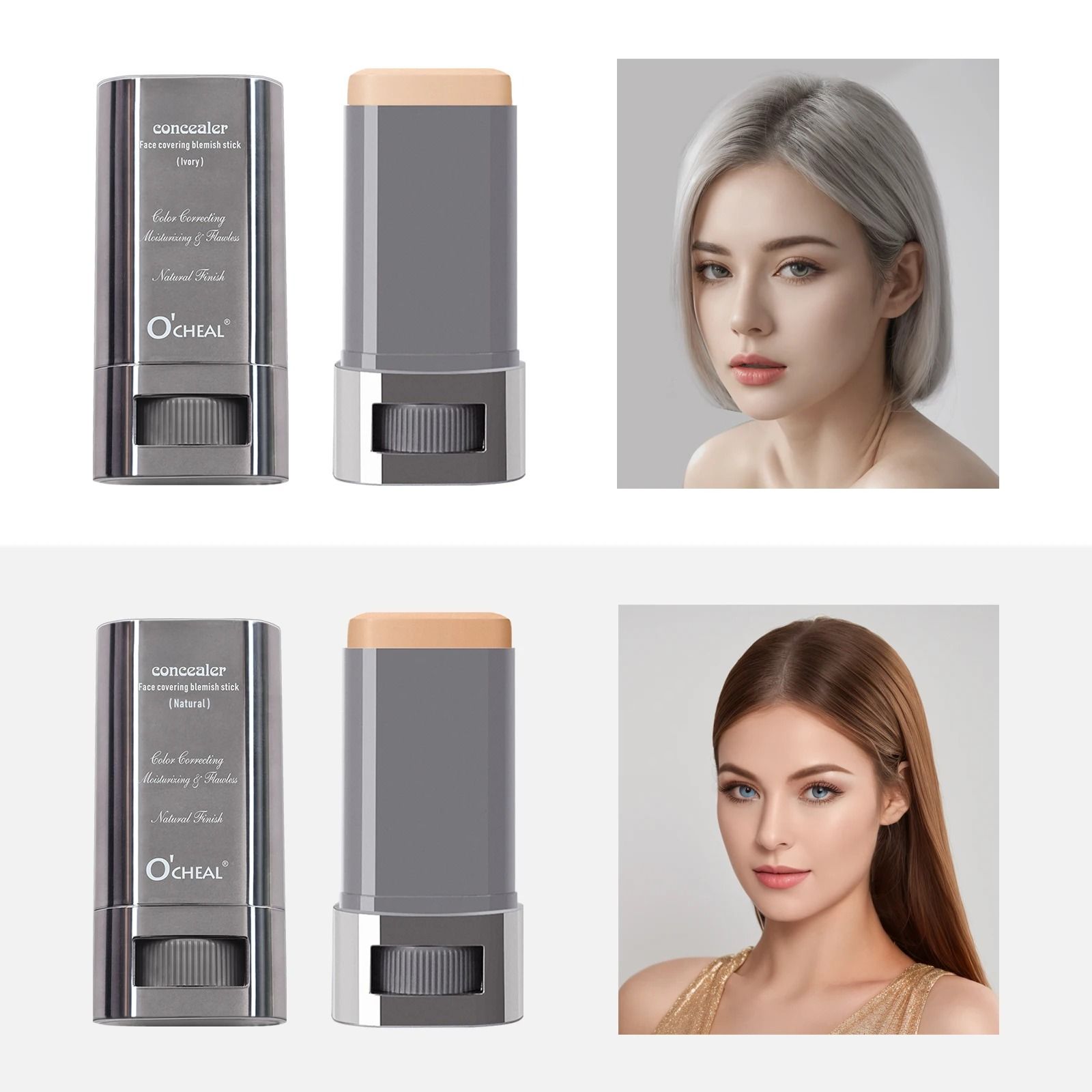 Ocheal Long Wear Foundation Contour Stick and Concealer