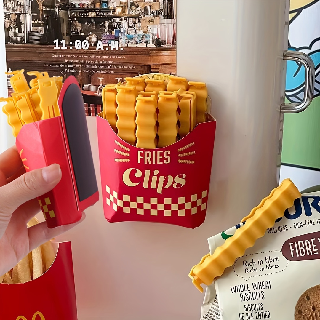 French Fry Snack Bag Clips Set Cute Food Bag Clips
