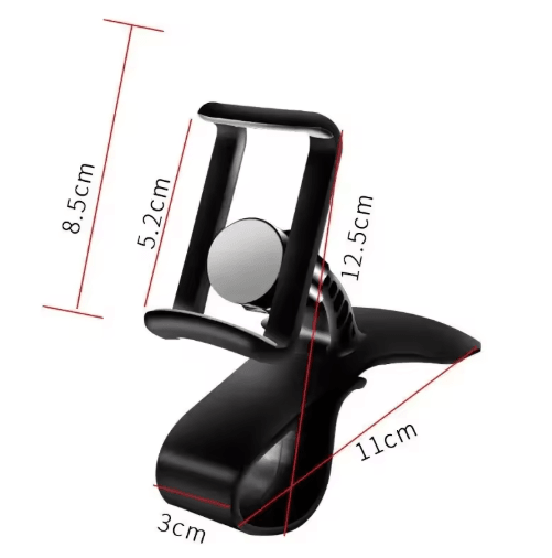 360° Rotating Universal Car Phone Holder – Dashboard Mount Clip for Smartphones