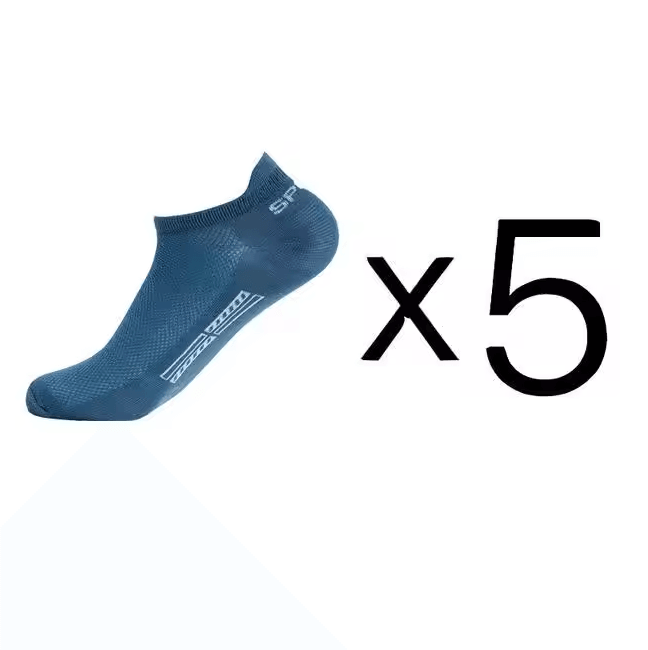 Mens Breathable Cotton Ankle Socks Lightweight Athletic Socks 5 Pair Set