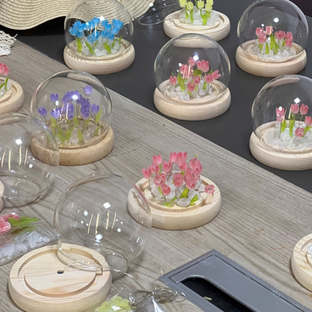 DIY Tulip Flower Lights Handmade Bedroom Decoration Christmas Birthday Gift Ins Night Light Material