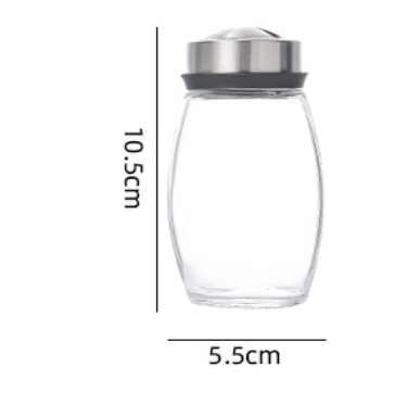 Single Bottle Glass Jar and Spice Jar Set Rack, Glass Seasoning, Sugar Pepper Bottles, Salt Shakers Holder, Kitchen