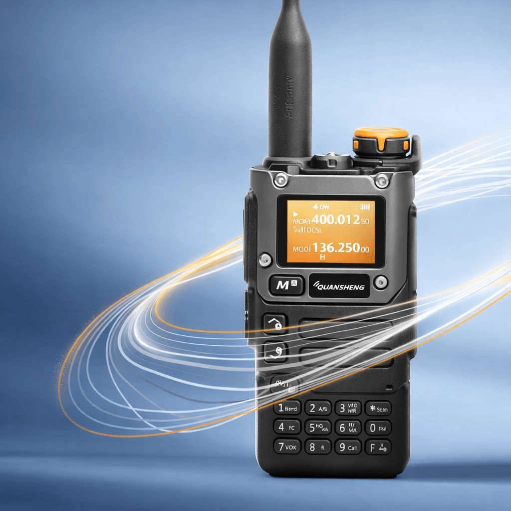 UV-K5 Long Range Walkie Talkie Ham Radio Transceiver with AM FM Receiver & NOAA Weather Alert