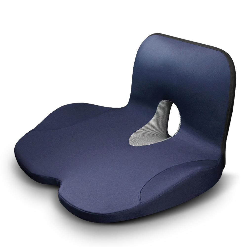 Memory Foam Seat Cushion for Office Chairs, L-Shaped Integrated Cushion with Pressure-Reducing, Hip and Waist Support