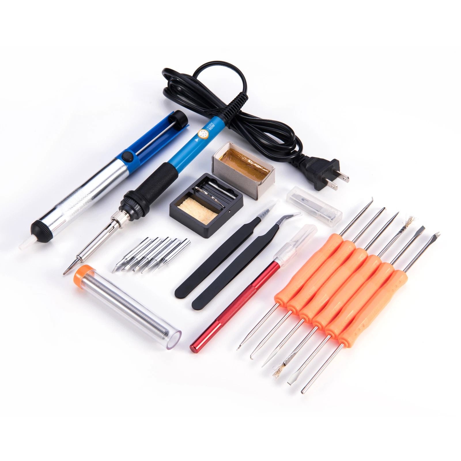 Electric Soldering Iron Gun Tool Kit 60W Control , Welding Station with Tip Case, Precision Soldering