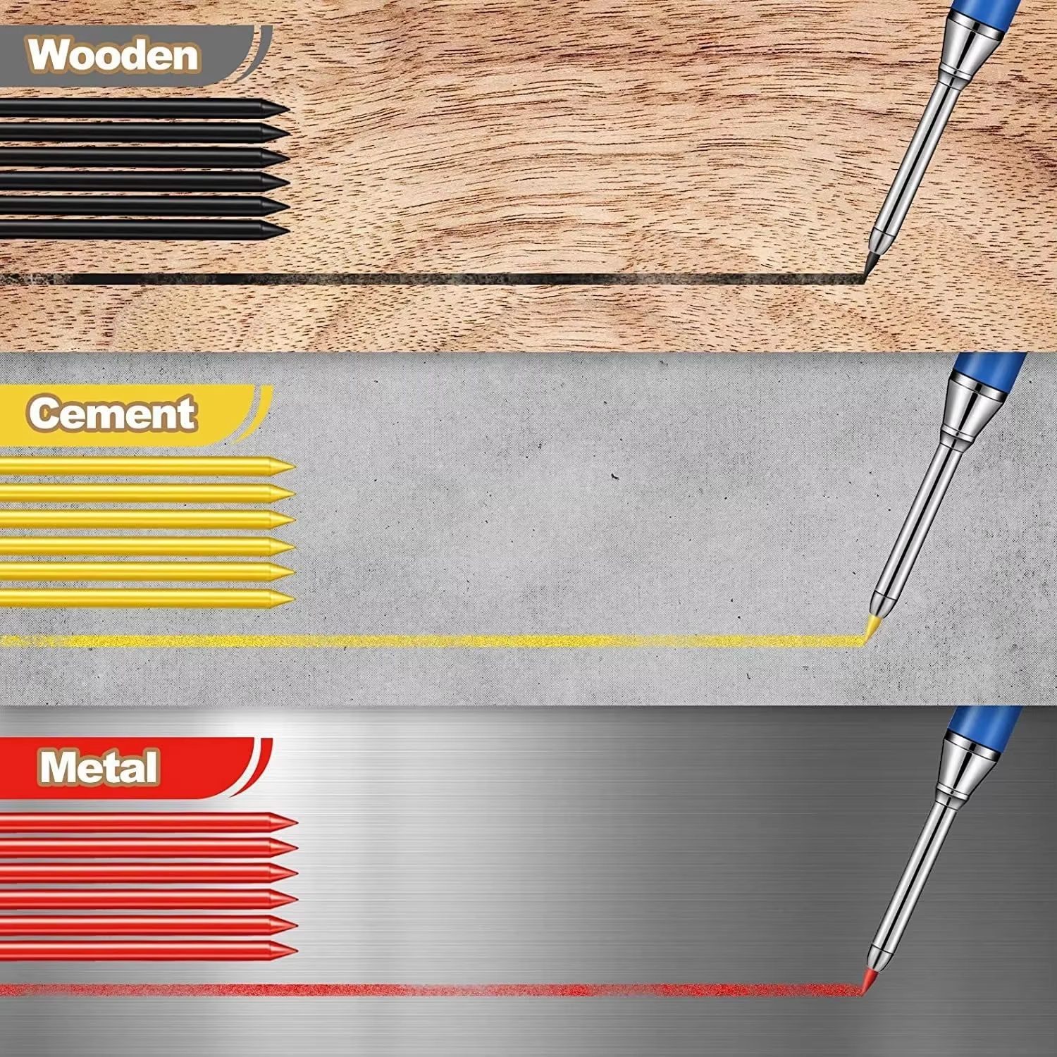 ProMark 2-Piece 2.8 mm Mechanical Carpenter Pencil Set with Sharpener