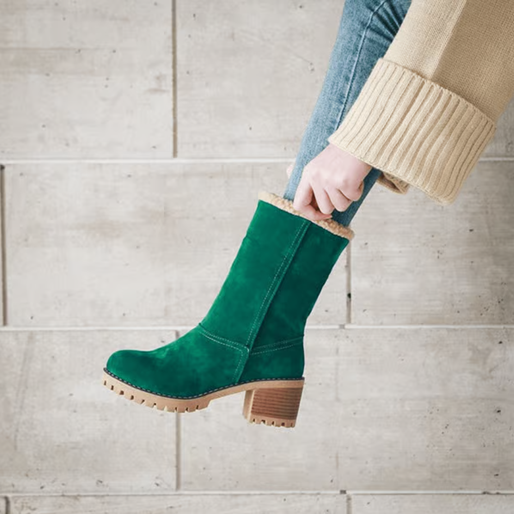 Winter Boots With Heels and Fur