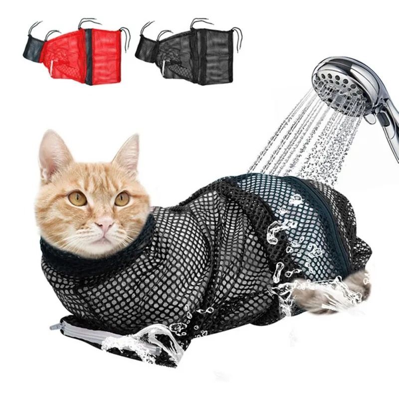 Cat Grooming Shower Bag with Adjustable Anti Scratching Design