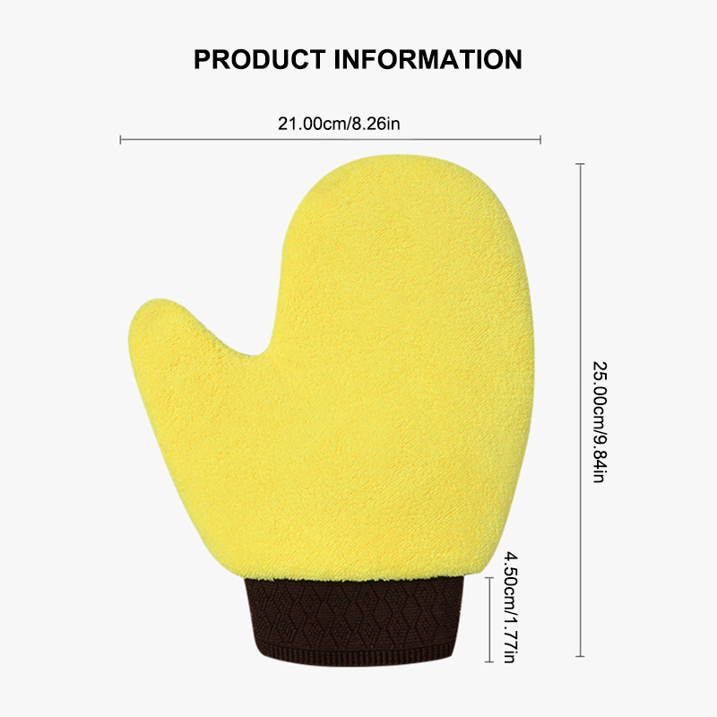 Double-Faced Coral Fleece Car Wash Glove Auto Cleaning Mitt for Window, Door Glass Paint Care