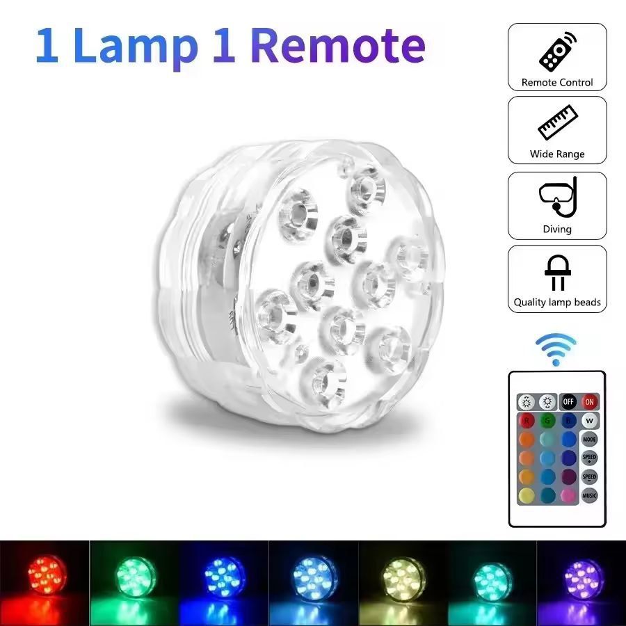 RadiantWave Under-Water RGB Ambient Light Strip (Battery-Powered & IP68 Waterproof)