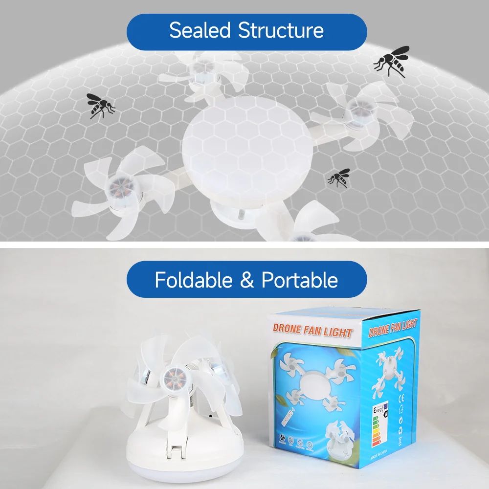 Modern LED Ceiling Fan with Remote Control and Adjustable Speed