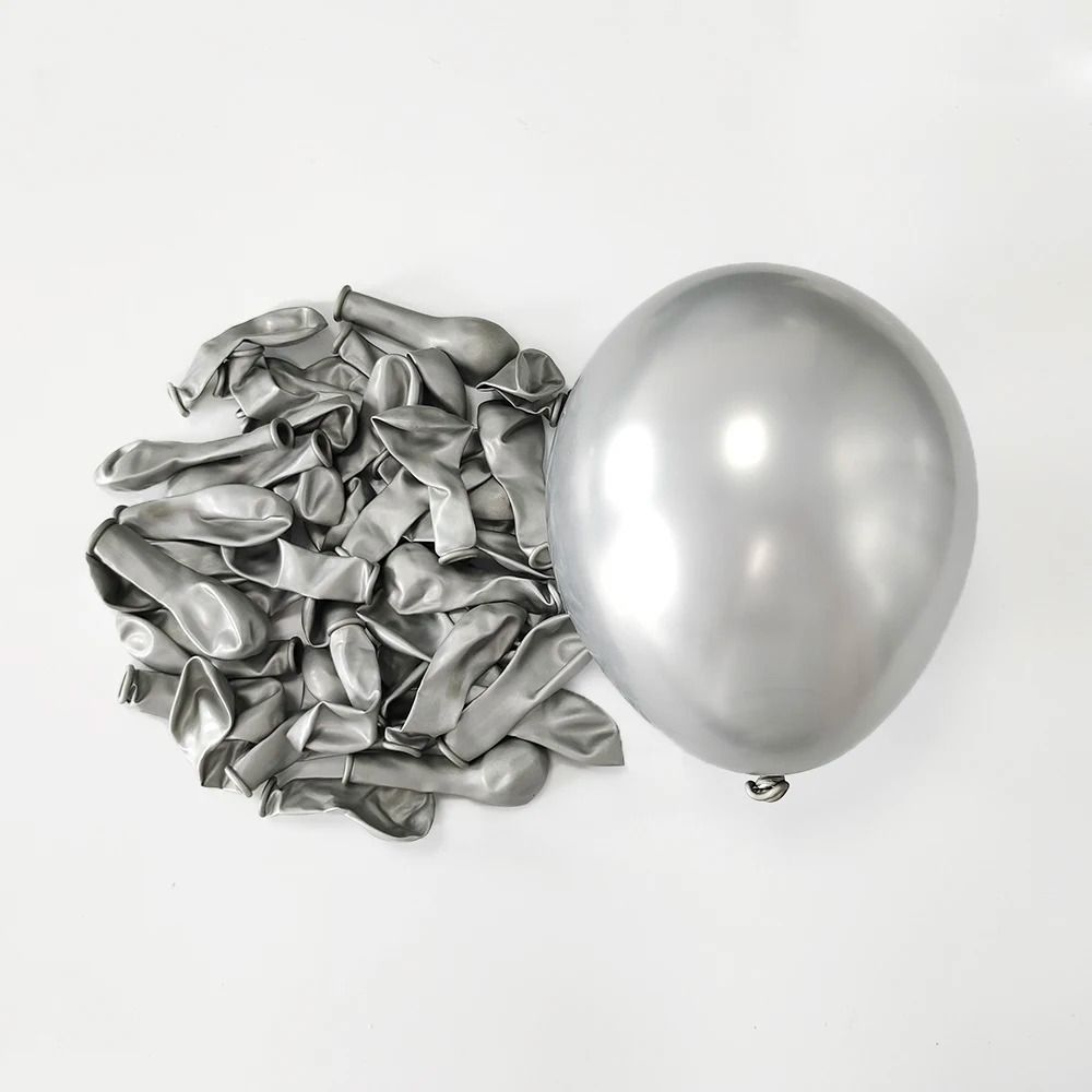 10-Piece 10-Inch Metallic Chrome Latex Balloons