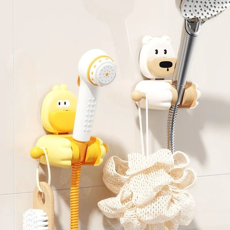 Adjustable Shower Head Holder Suction Cup No Drill Wall Mount
