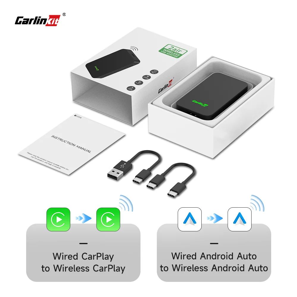 Carlin Kit 5.0 Wireless CarPlay Android Auto Adapter