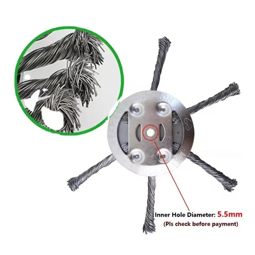 Steel Wire Wheel Weed Brush Trimmer Head
