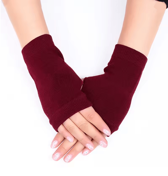 Chunky Knit Faux Wool Fingerless Gloves