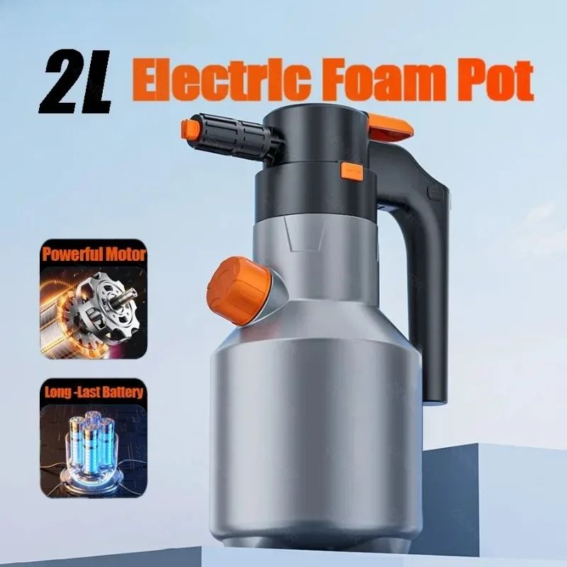 2L Handheld Electric Foam Sprayer | Motorized Snow Foam Cannon for Car Wash