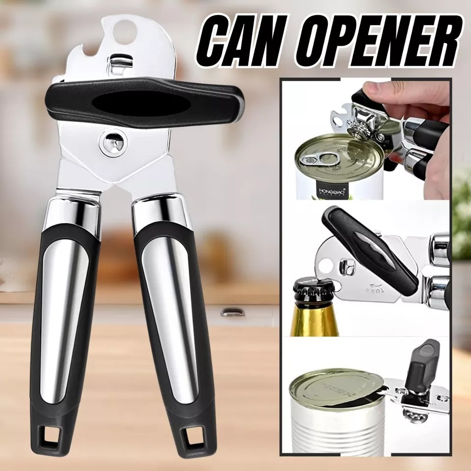 Heavy duty can opener stainless steel smooth edge manual can opener kitchen tool