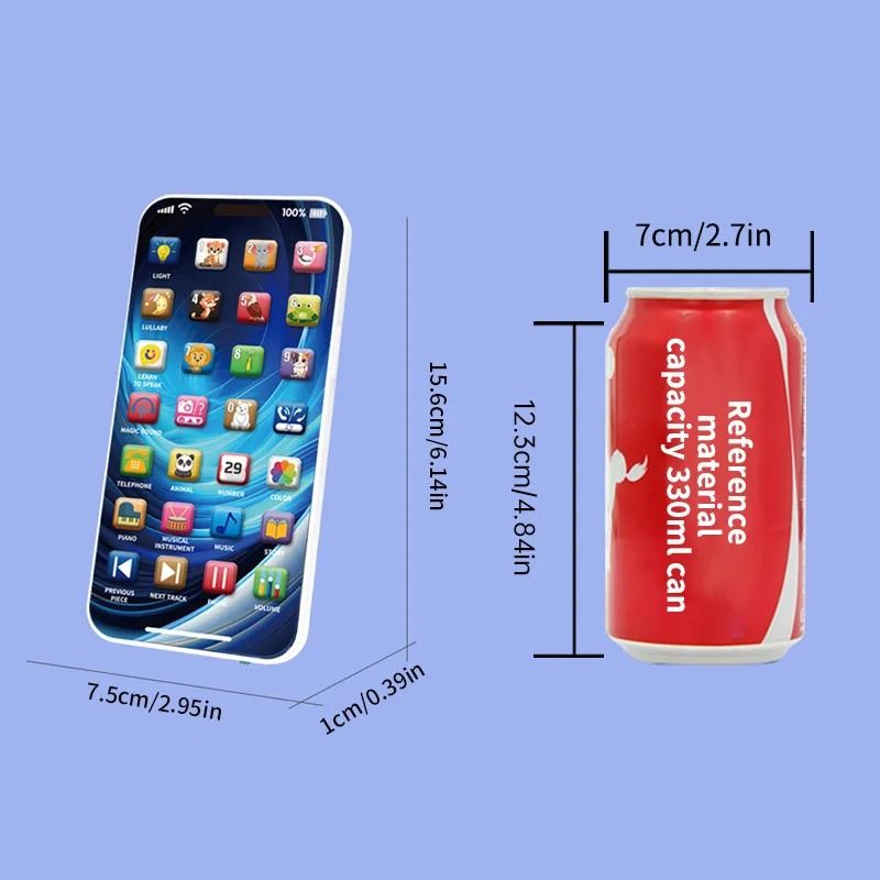 Baby Phone Toy Musical Learning Pretend Mobile with USB Charging