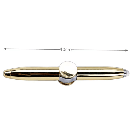 Multifunctional Gyro Fidget Pen – Metal LED Spinner Ballpoint with Luminous Rotating Top
