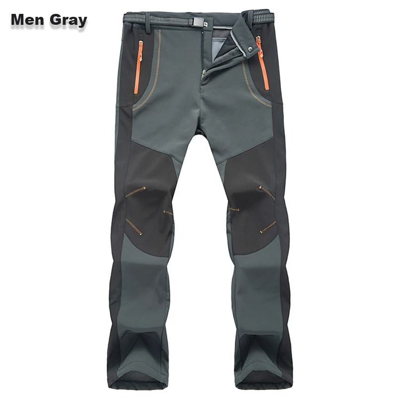 Mens Winter Waterproof Hiking Pants with Fleece Lining