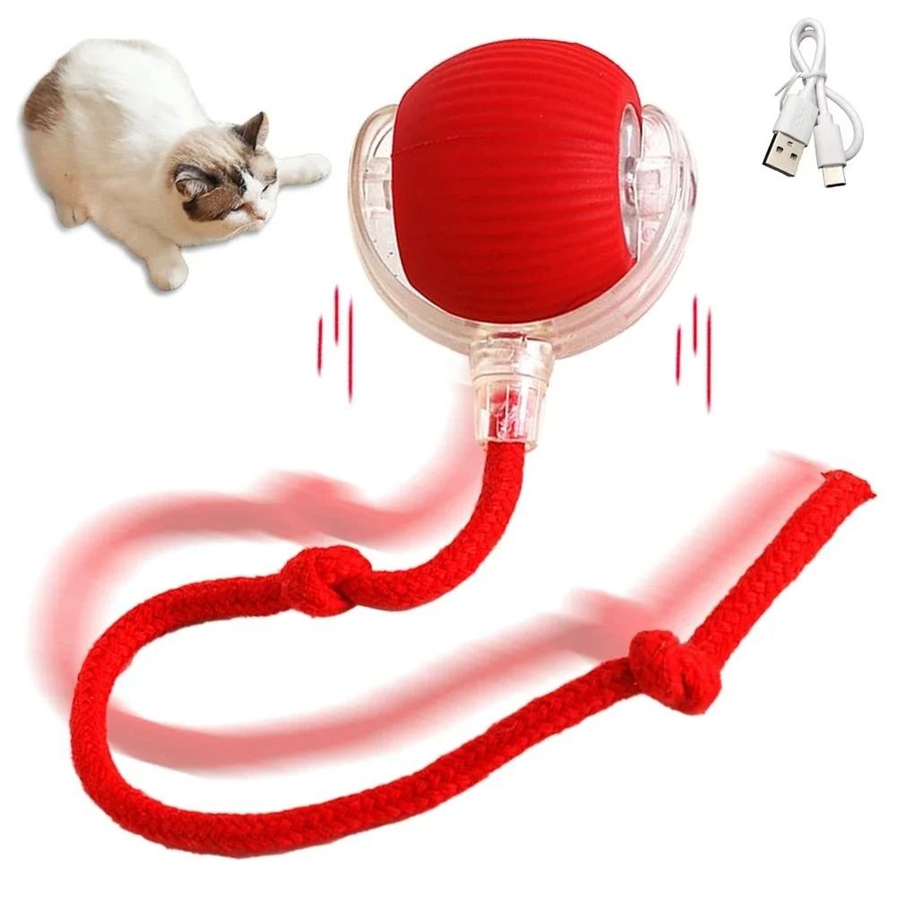 Automatic Rolling Ball Pet Toy Charging Smart Cat Dog Chase Toy