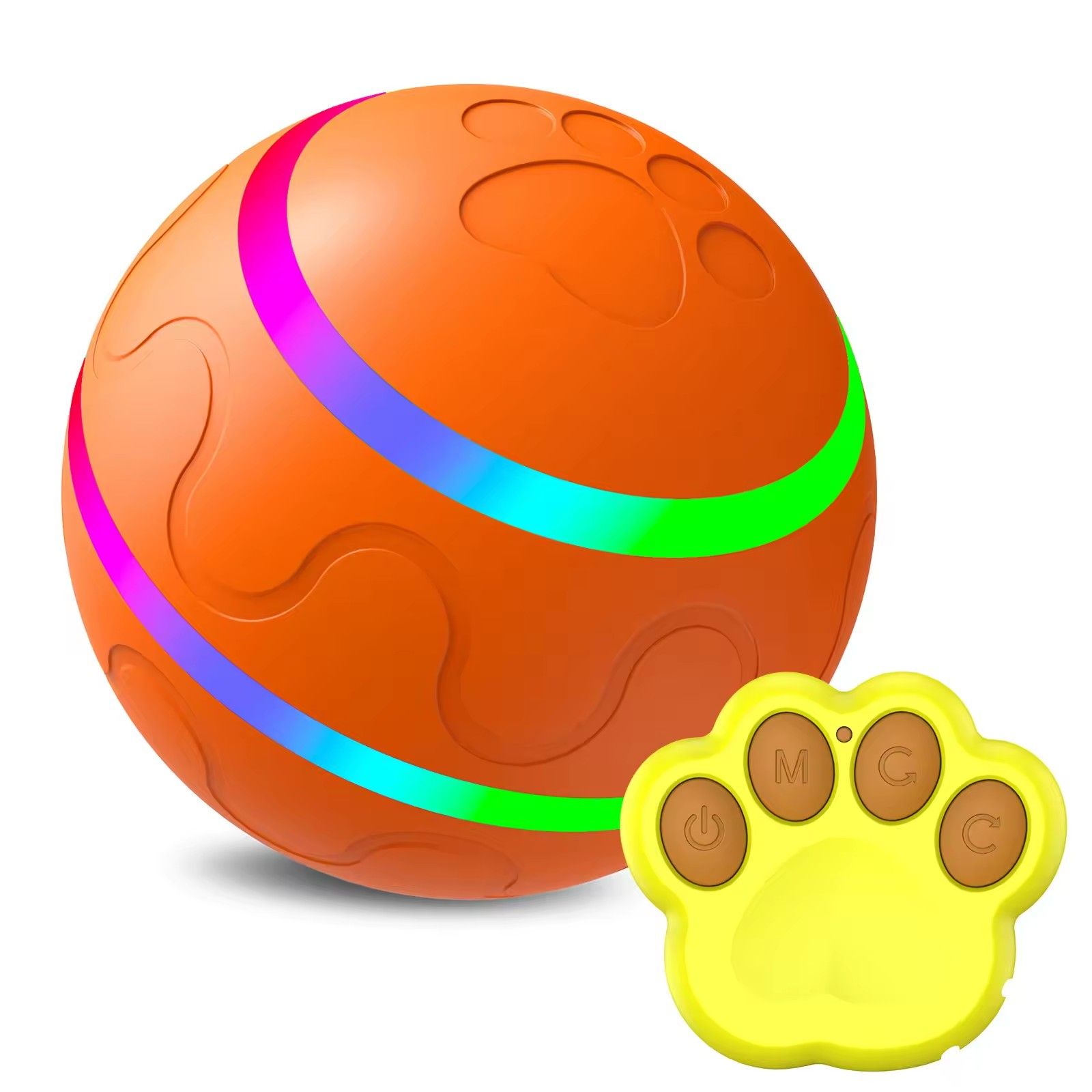 Waterproof Interactive Dog Ball with Remote Control, Rolling and Jumping Play