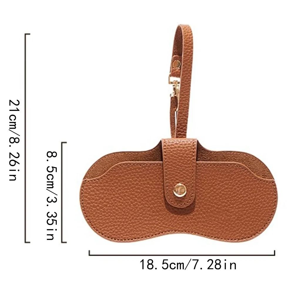 Magnetic Leather Glasses Case with Lanyard