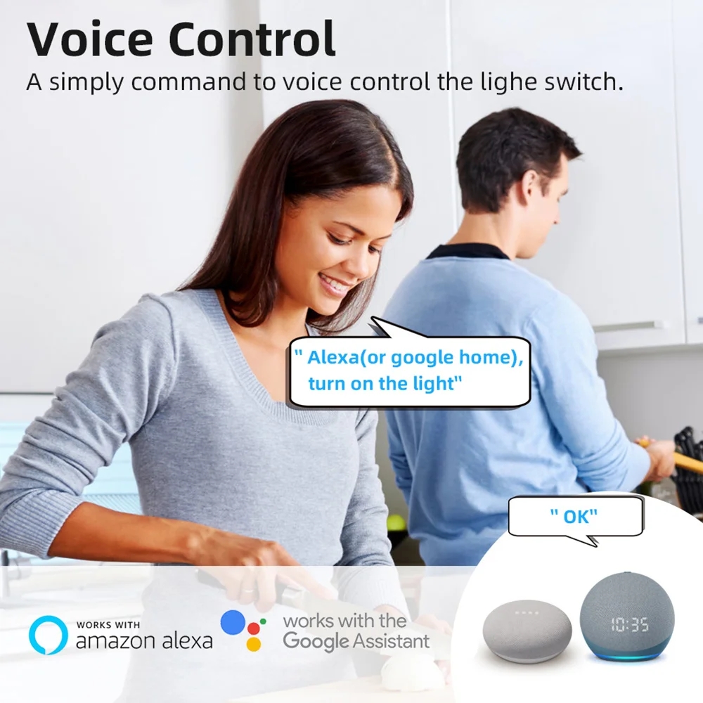 Smart Mini WiFi Switch Module Voice Control with Alexa & Google Home