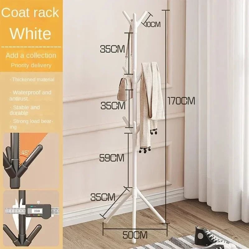 Tree Branch Shape Multi Hook Mobile Coat Rack Stand