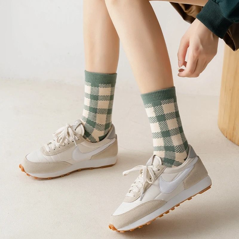 Women Autumn Winter Cartoon Pattern Thick Warm Socks 6 Pairs