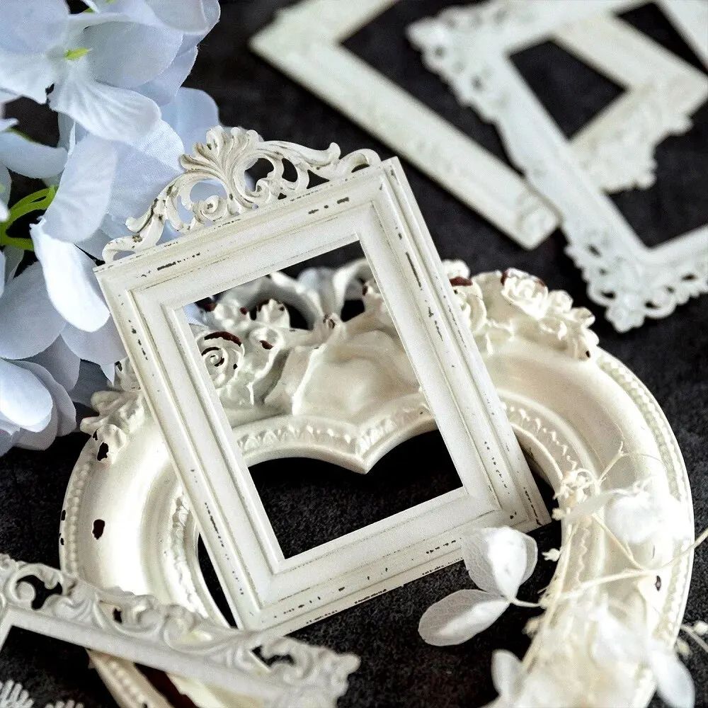 Vintage Hollow Relief Design Cardstock Sheets Set
