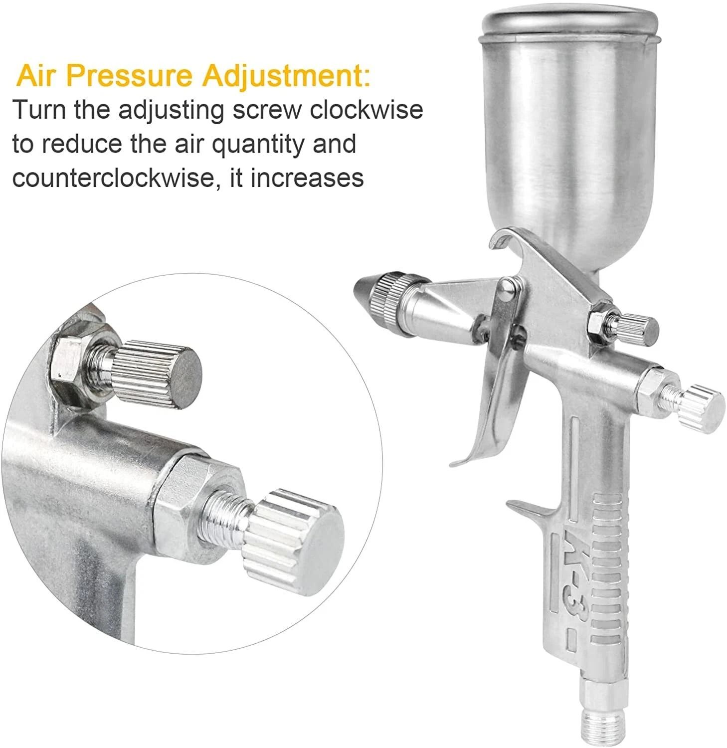 K 3 Mini Spray Gun Gravity Feed Touch Up Paint Sprayer