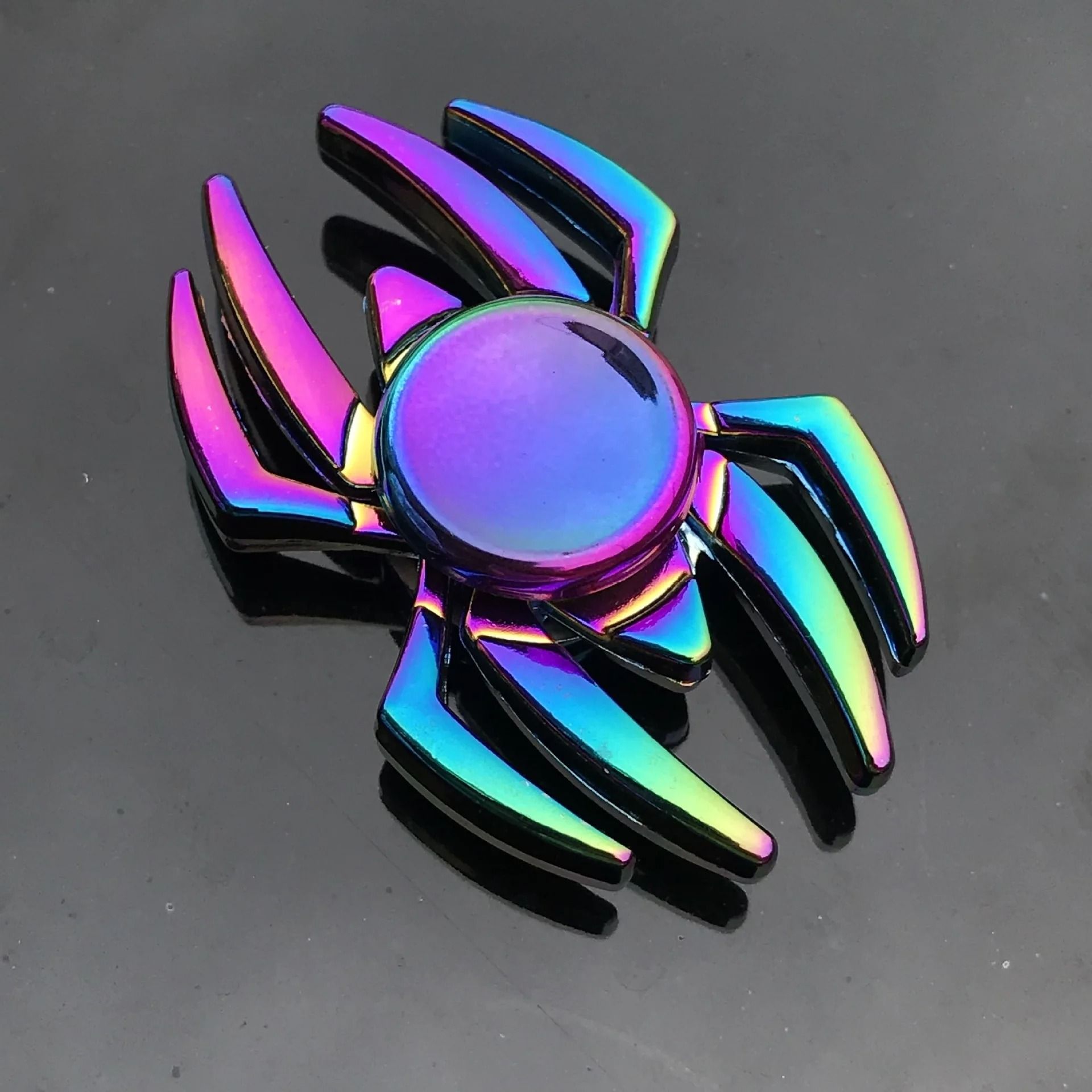 Metal Rainbow Gradient Fidget Spinner with Silent Bearing