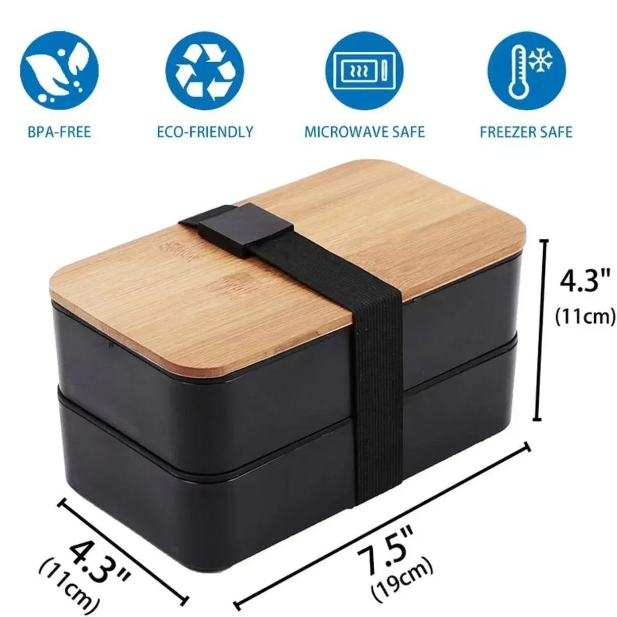 Stackable Bento Lunch Box with Insulated Bag Microwaveable Large Capacity Meal Container
