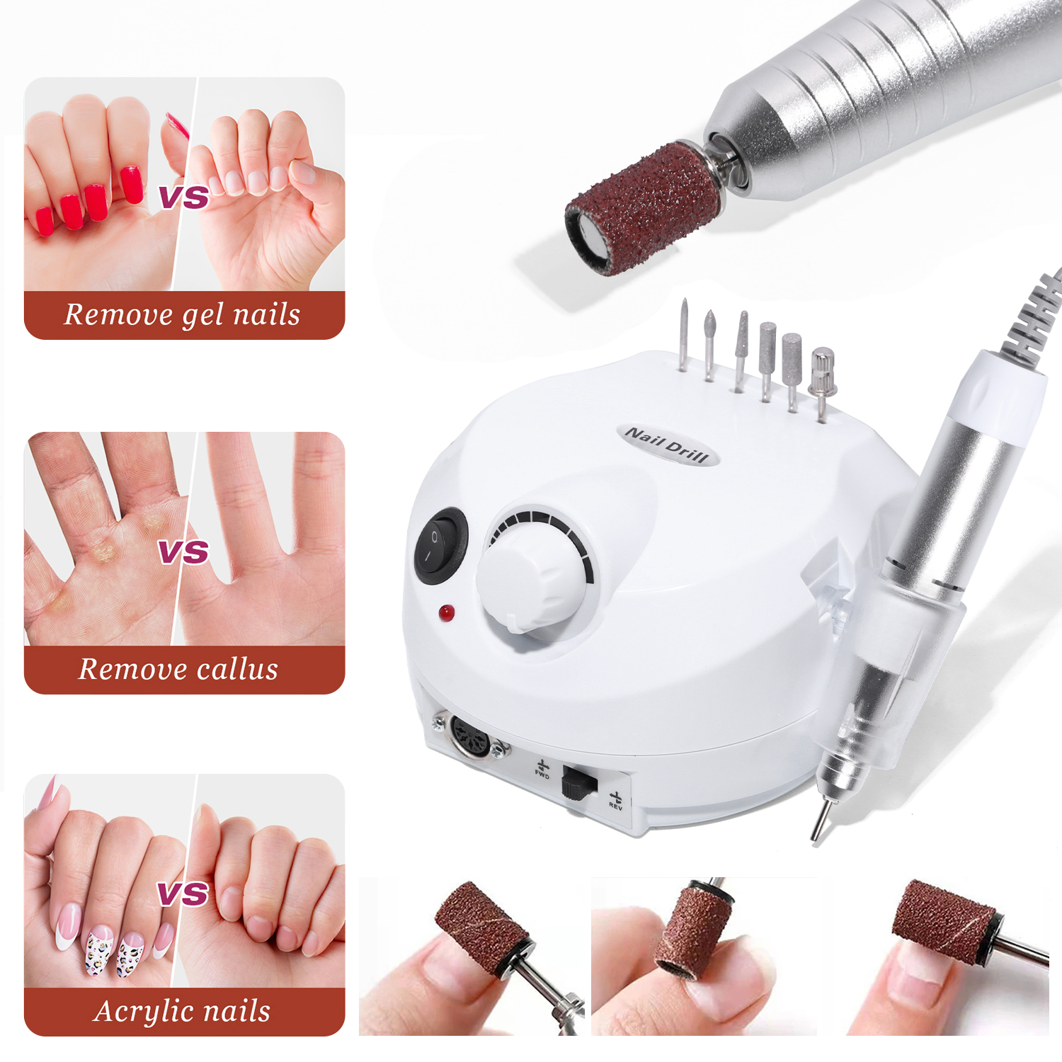 Professional Electric Nail Drill Kit Salon-Grade Nail Gel Polisher & File