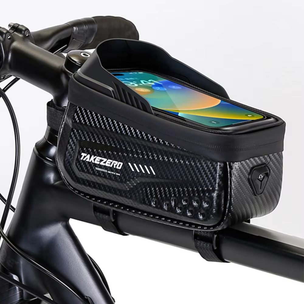 NEWBOLER Waterproof Bicycle Frame Bag – Top Tube Cycling Bag with 6.5