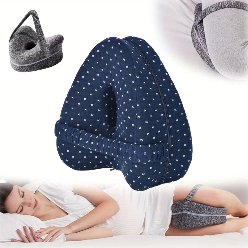Orthopedic Sciatica Pillow for Side Sleepers, Memory Foam Leg Knee Support, Back Hip Pain Relief for Bed Sofa