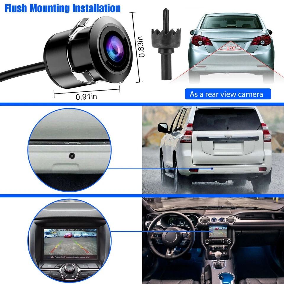 Car Backup Camera with Night Vision Front/Rear View Parking Camera