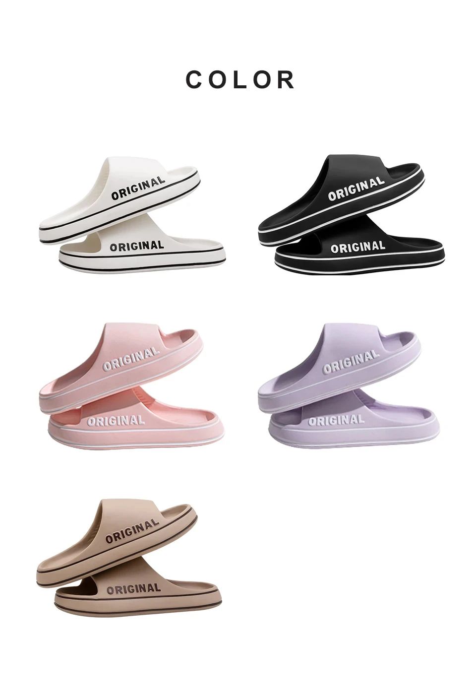 Unisex Letter Print Summer Slide Slippers