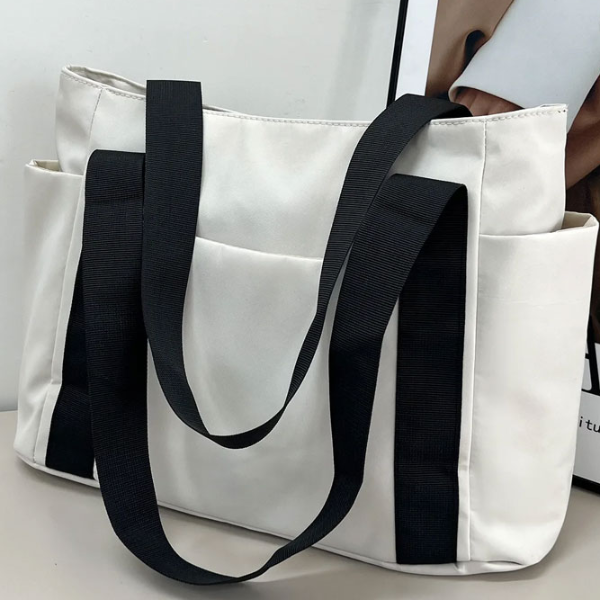 Large Capacity Nylon Tote Bag for Women Lightweight Commuter Shoulder Handbag