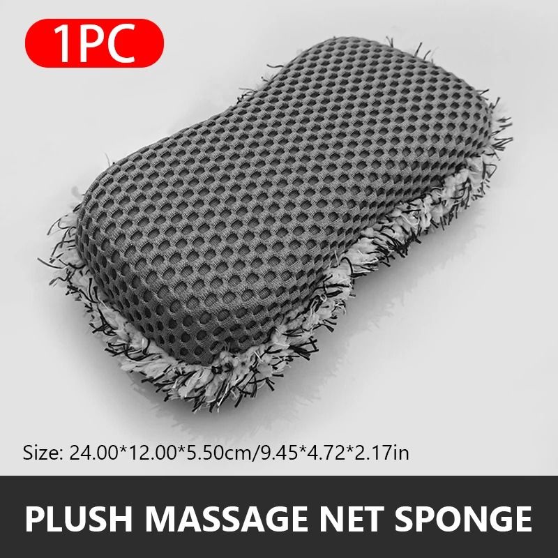 Two Sided Microfiber Car Wash and Massage Sponge