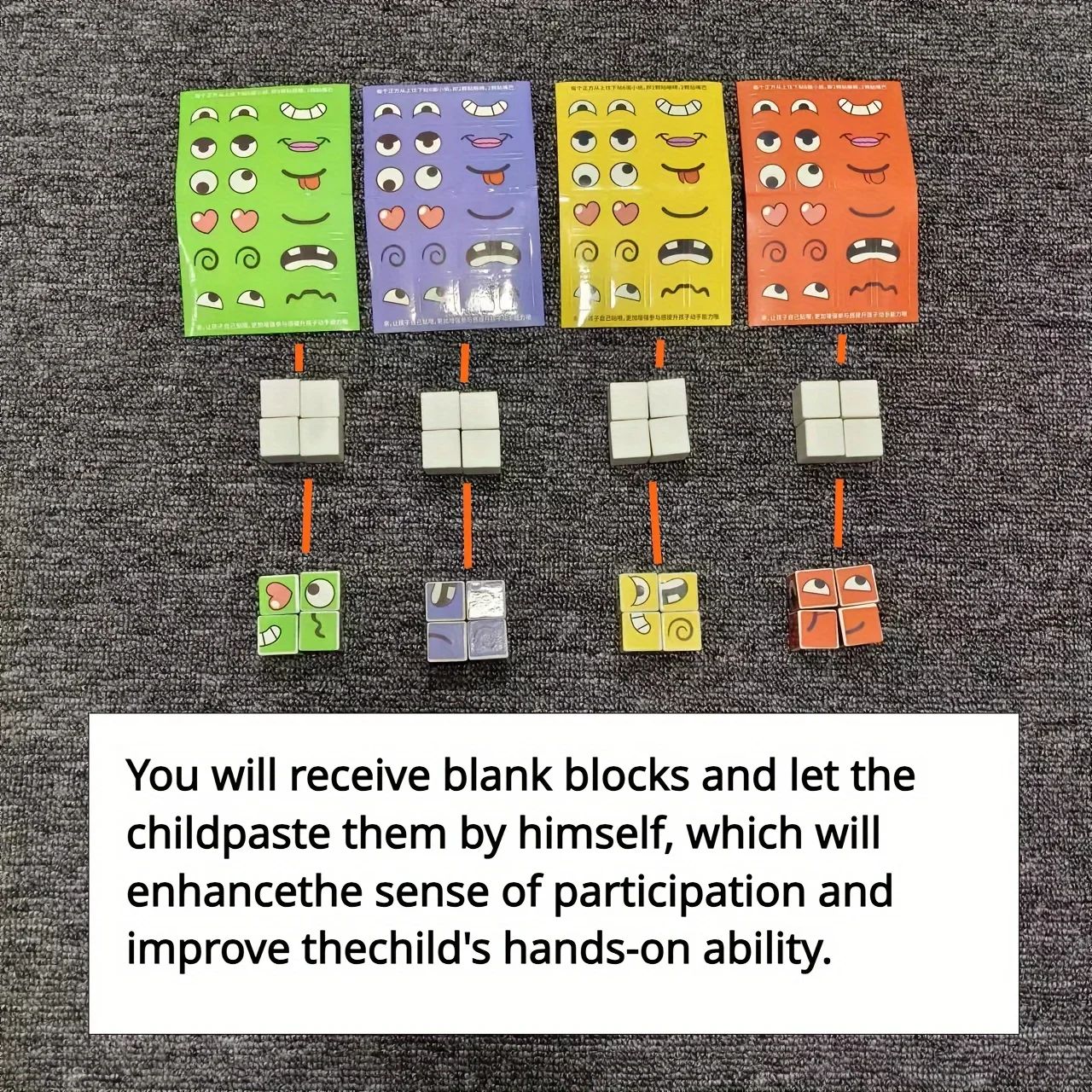Kids Face Change Expression Puzzle Cube