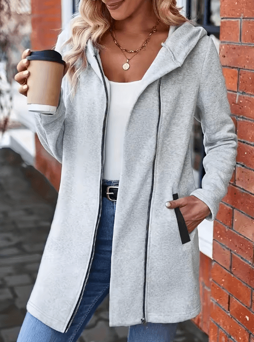 Comfort Fit Oversized Hooded Jacket Loose Casual All Season Outerwear