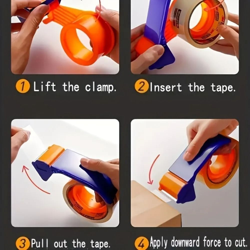 Heavy Duty Manual Tape Dispenser One Handed Packing Tape Cutter