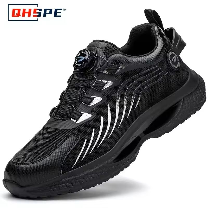 Men's Rotating Button Safety Shoes with Steel Toe Protection
