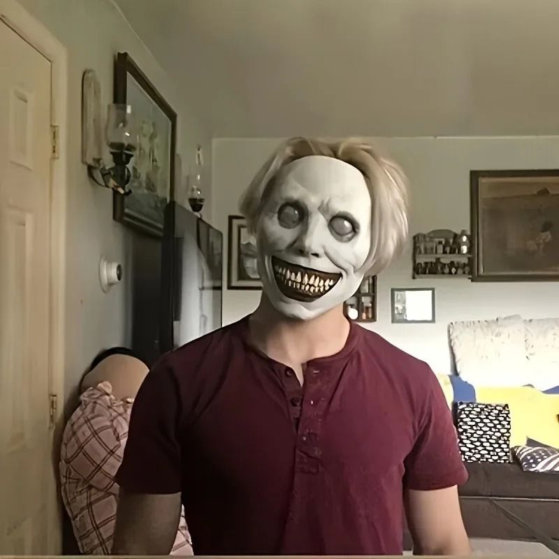Christmas Scary Zombie and Clown Dual Face Costume Mask