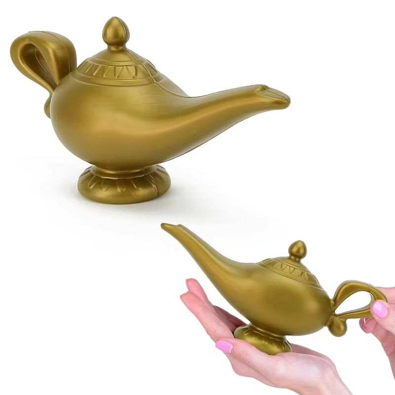 Classic Aladdin Magic Genie Lamp Cosplay Prop Vintage Arabian Party Decor