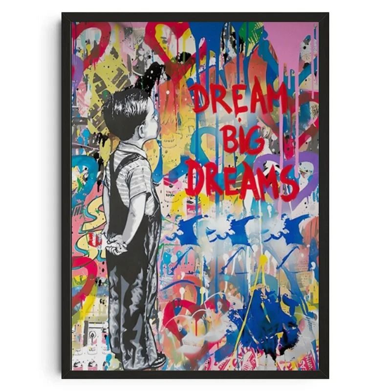 Banksy Graffiti Art Poster – Street Art Series Canvas Mural – Modern Banksy Image Wall Art