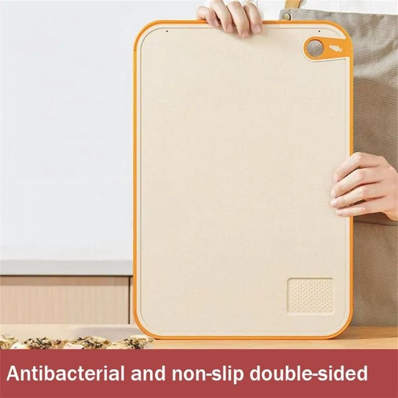 Eco-Friendly Wheat Straw Cutting Board – Double-Sided Antibacterial Prep Surface